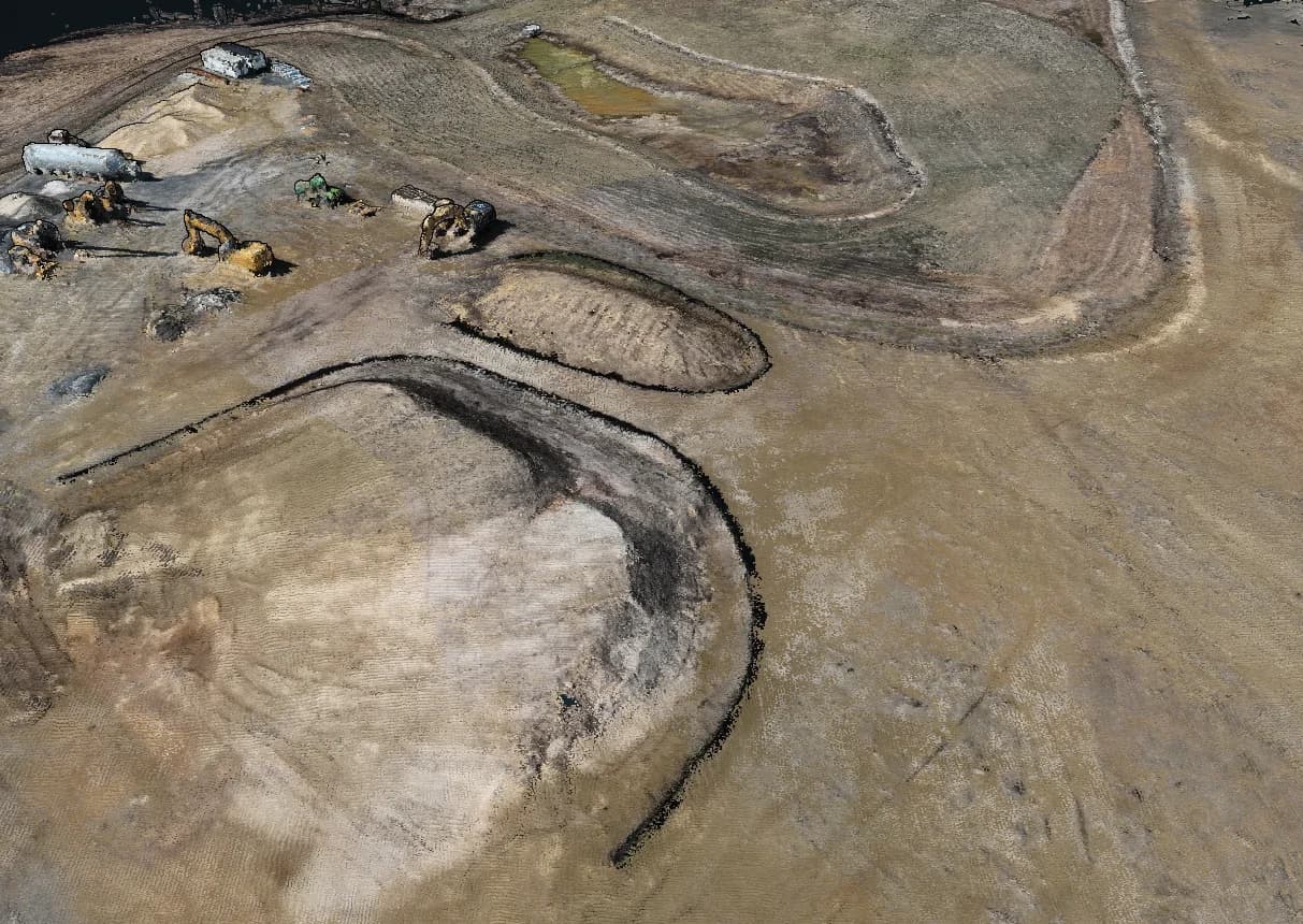 Aerial construction site scan